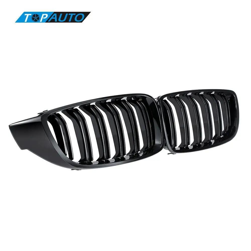 Глянцевая черная передняя ножная решетка двойная планка M4 спортивный стиль