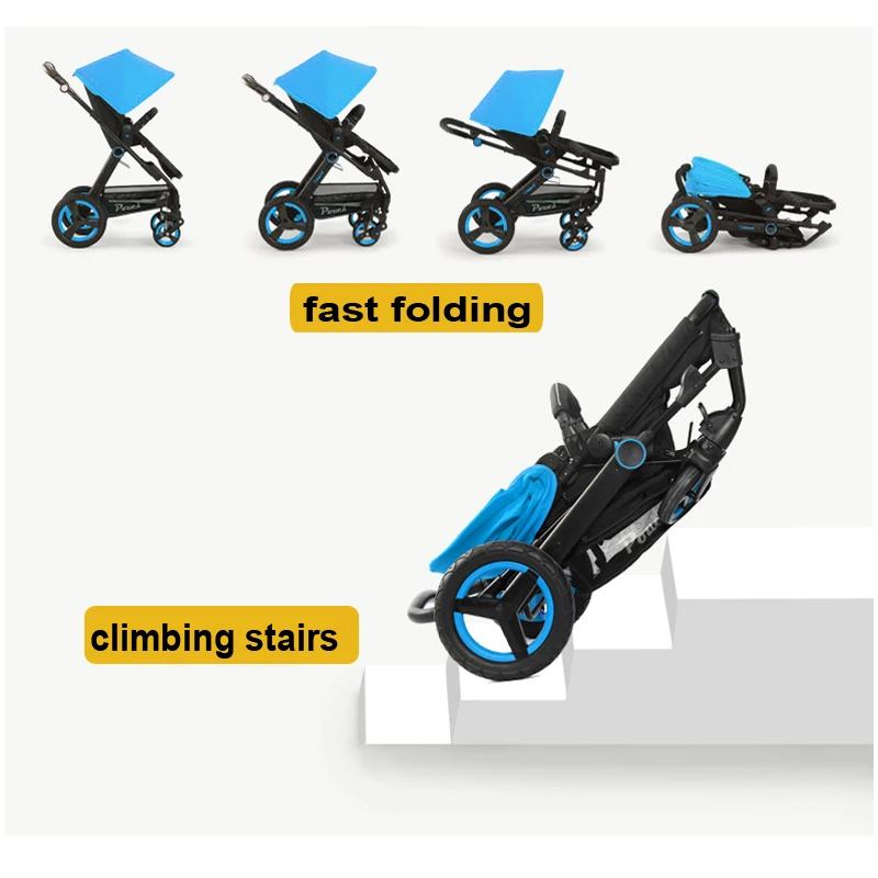 Сумка Высокая Пейзаж внедорожник детская коляска с большими колесами складной