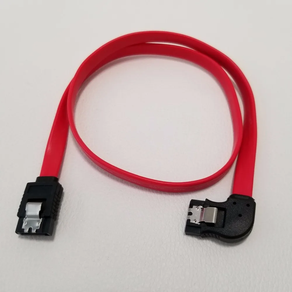 

10pcs/lot SATA 3.0 Serial Hard Drive Data Cable Double Channel Straight Head & Right Elbow with Double Shrapnel 50cm