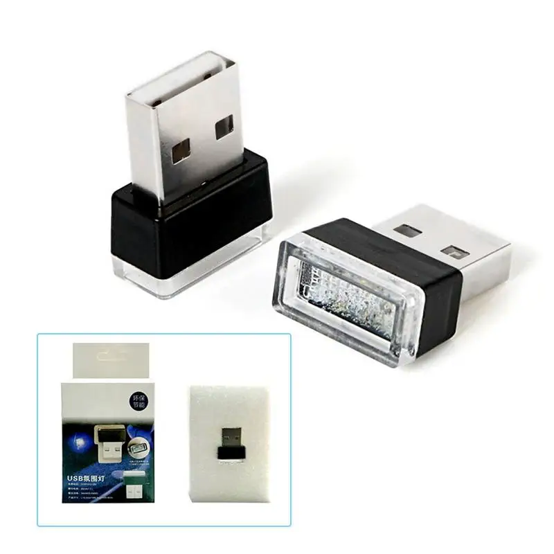 1 шт., автомобильный USB светодиодный светильник, декоративная лампа, аварийное освещение, универсальный портативный пк, подключи и работай