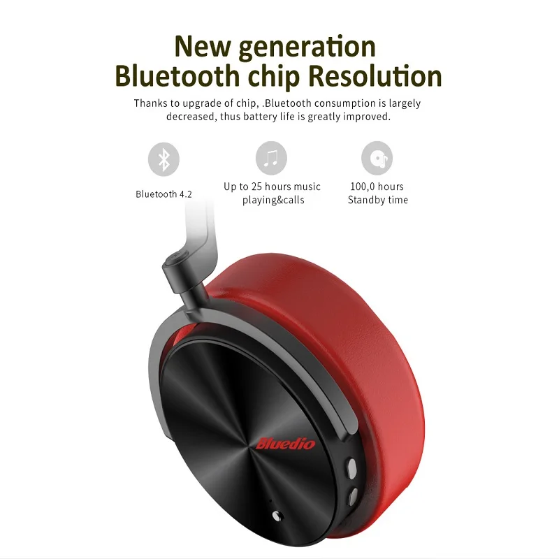 Bluetooth наушники Bluedio T5 беспроводная/Проводная Airphone гарнитура с активным