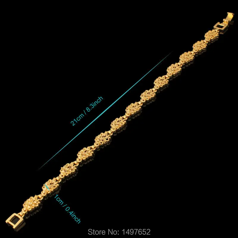 Новый уникальный женский мужской браслет заполненный золотом Широкий