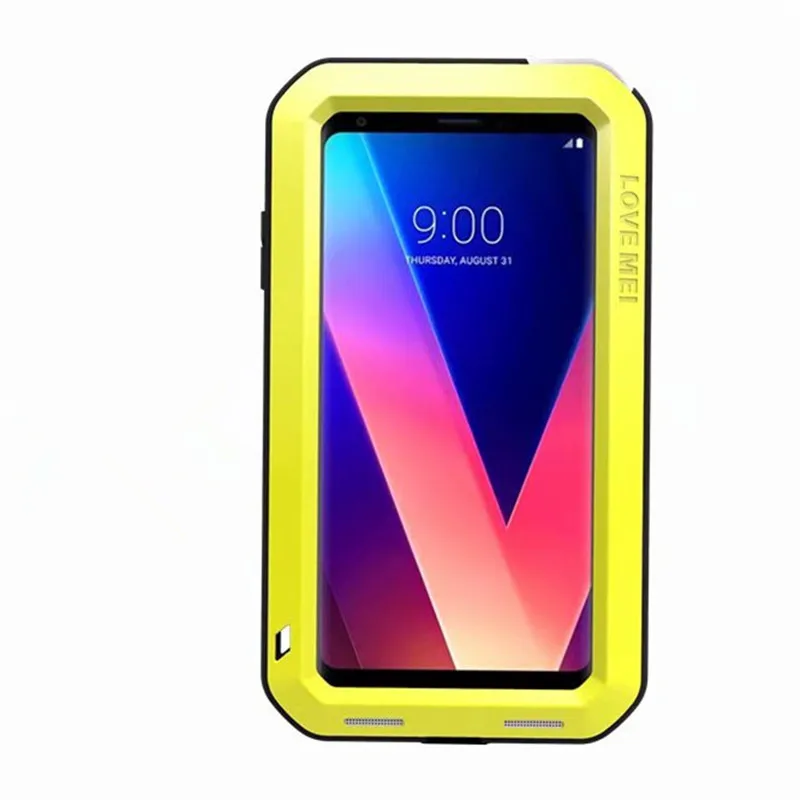 1 шт. для LG G5 G6 G7 G7 ThinQ сверхпрочная Защитная Броня Металлический Алюминиевый противоударный пылезащитный чехол для телефона для LG V20 V30 V30Plus - Цвет: Yellow