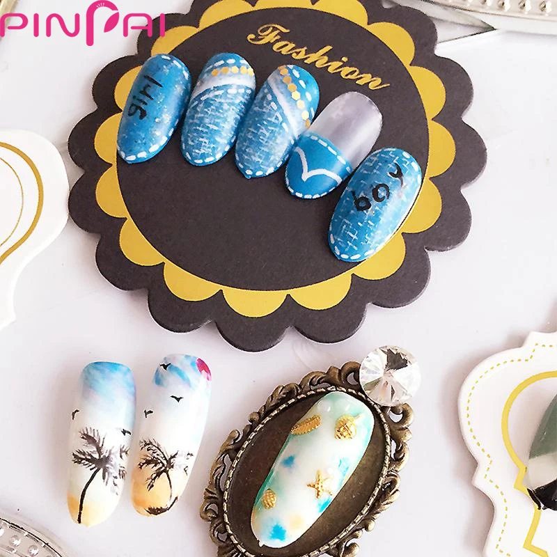 Nail Art Дисплей доска Типсы работы показаны карты 10 шт./пакет японский Стиль ногти