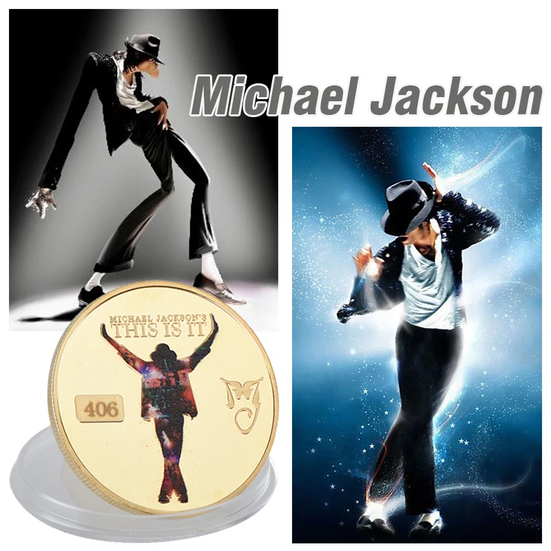 Памятная монета короля поп Майкла Джексона подарок фанатам|fan gift|fan footballfan grill |