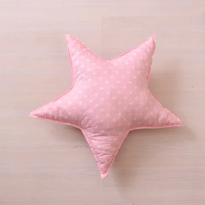 pink star 40x40cm Детская комната диван подушка звезда облако сердце домашние подушки для путешествий украшения для детской комнаты хлопок мягкие игрушки для детей подарок для девочек Рождество - Цвет: pink star 40x40cm