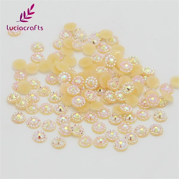 Orange 144pcs Lucia crafts 144 шт/288 шт 5 мм варианты нескольких цветов блеск Подсолнух смолы дрель плоская задняя часть шарика украшения G0209 - Цвет: Orange 144pcs