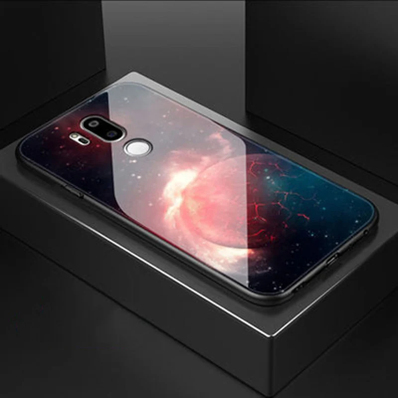 Чехол из закаленного стекла для LG G7 чехол ThinQ мягкая силиконовая рамка жесткая