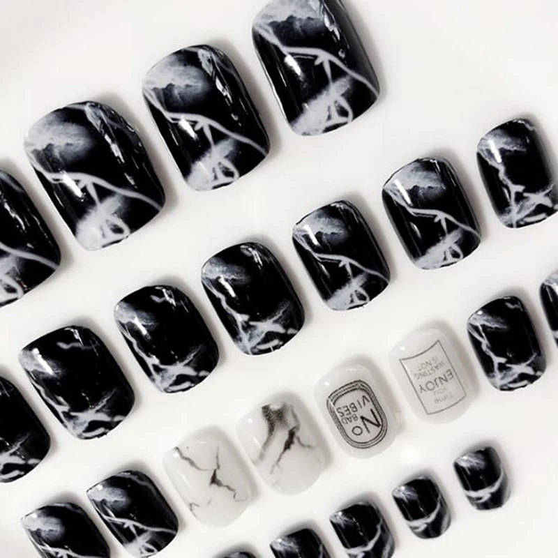 24 шт./компл. переводной градиентный мраморный дизайн ногтей Наклейка водяной