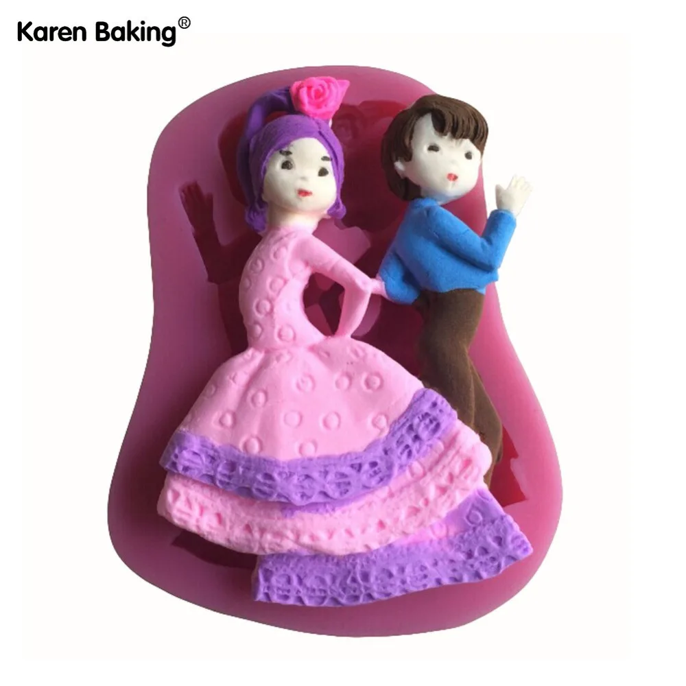 Сладкий Счастливая Свадьба Силиконовые Формы Торта Мыло Плесень Rtv Силиконовой