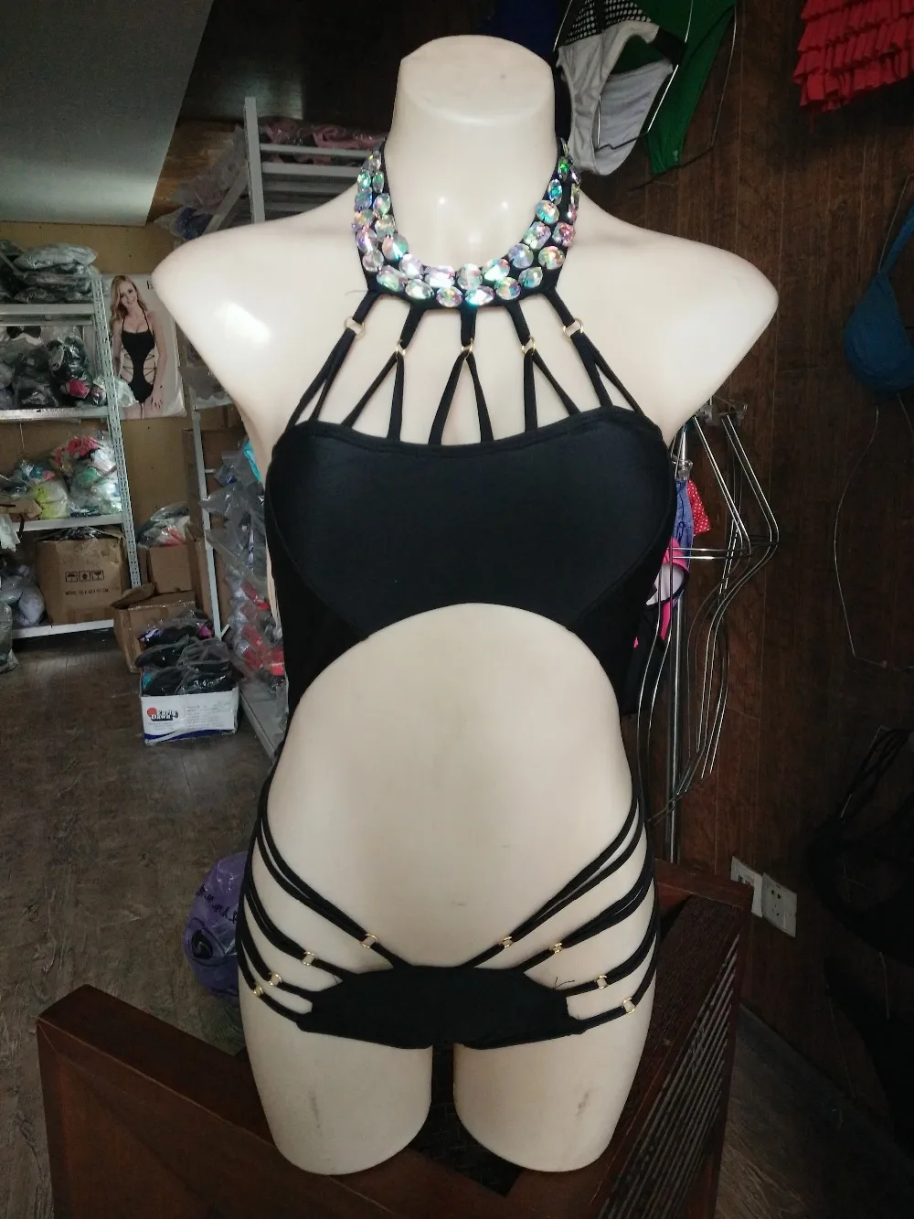 

Новинка 2017, Брендовое бикини со стразами, бандо, пляжный купальник, Кристальный Купальник для девочек, монокини, купальный костюм, бикини, пл...