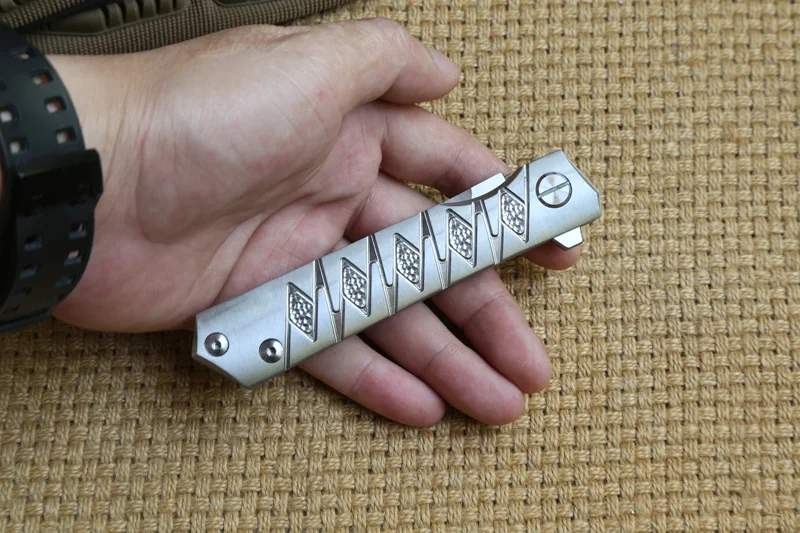 Два солнца TS202 Тактический Флиппер мяч пивоварения D2 лезвие складной нож титан