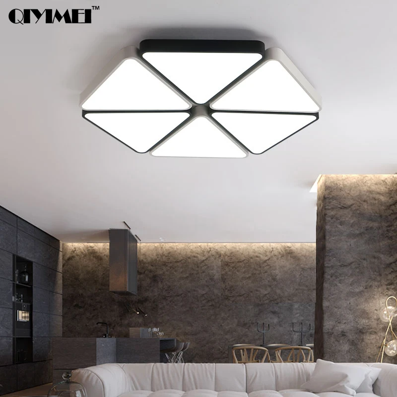 Современная светодиодная потолочная люстра с алмазными линиями Простой