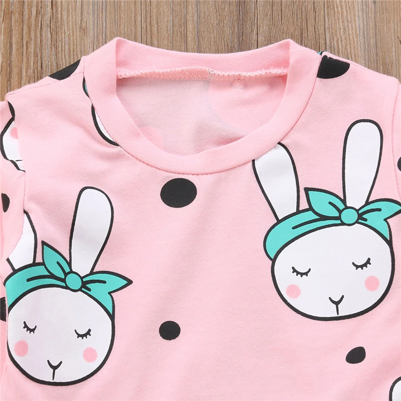 Комплект одежды для новорожденных девочек из 3 предметов: хлопковый топ с длинным