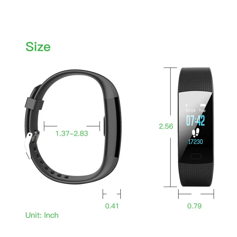 Smart Bracelets Watch Passometer Sleep Tracker Sports Fitness Activity Heart Rate Blood Pressure | Электроника