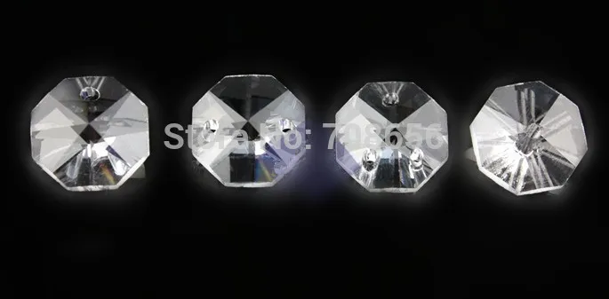 Восьмиугольные Хрустальные стеклянные бусины с тремя отверстиями 500 шт.