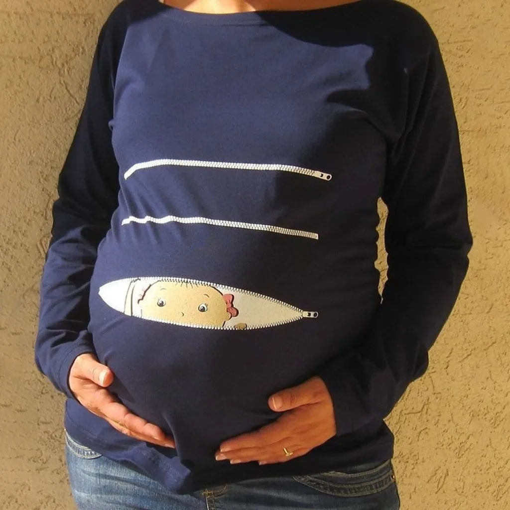 TELOTUNY Женская свободная и Удобная Повседневная Блузка для беременных топы с