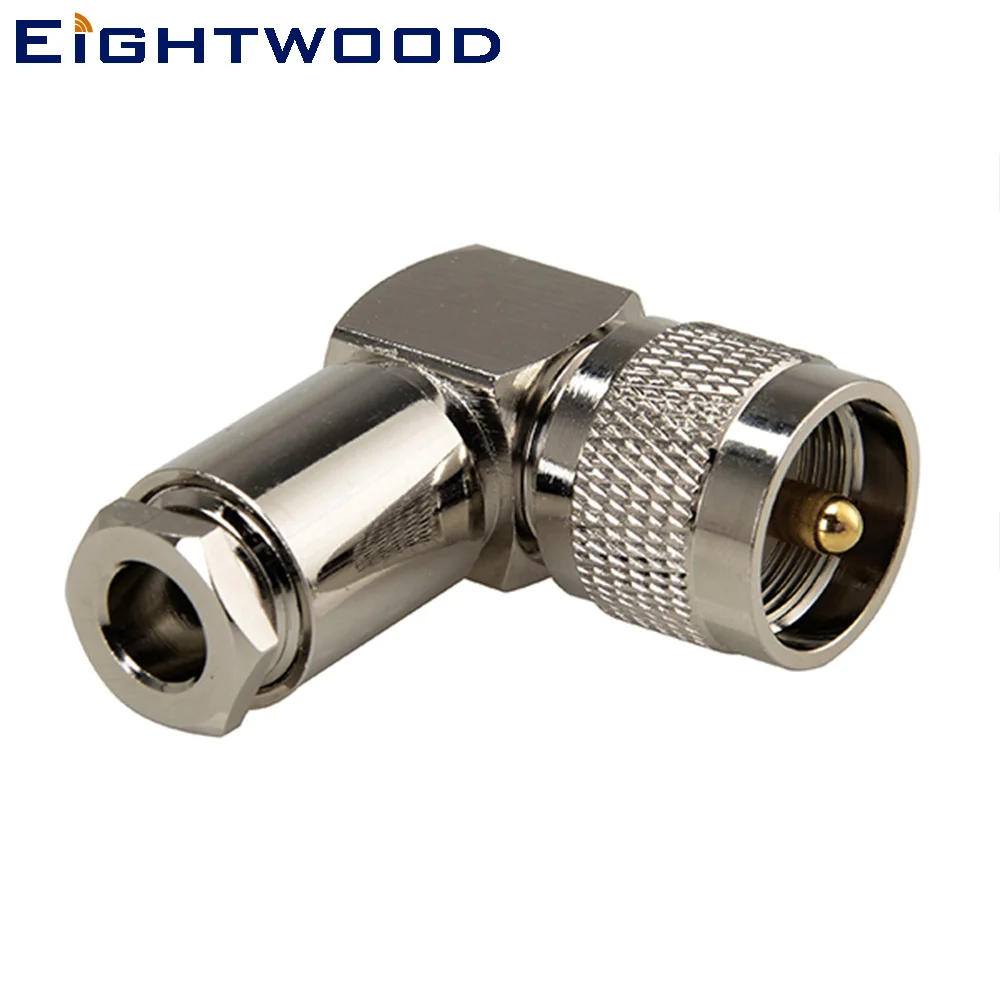 Eightwood UHF/PL259 Штекерный прямоугольный радиочастотный коаксиальный разъем зажим