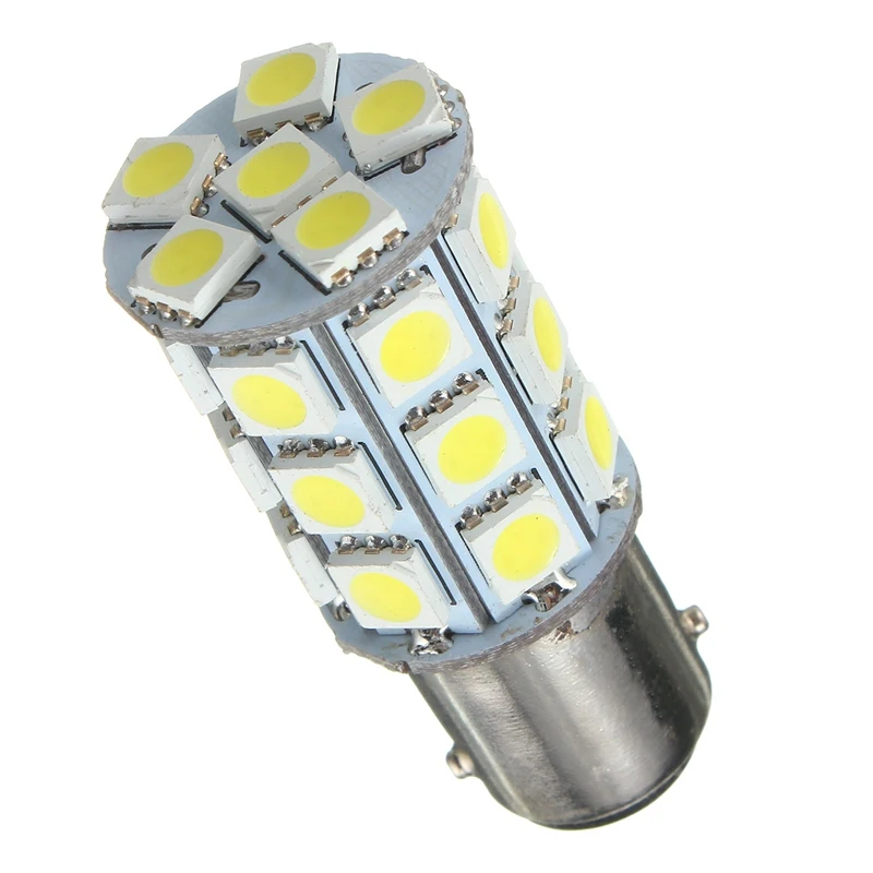 27 Auto Car LED Tail Anchor Reverse Light Lamp Corn Bulb Pure White 6000K DC12V 1157 BAY15D 5050 SMD 4W 324LM | Лампы и освещение