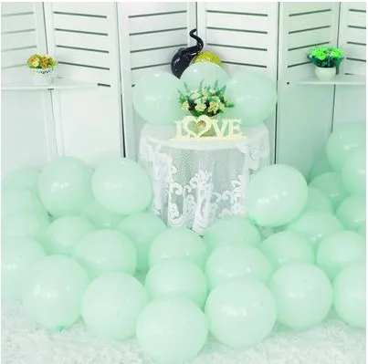 Macaron light green 5 шт. матовый розовый латексный воздушные шары 10 дюймов 2,2 г баллоны с гелием надувные свадебные украшения Воздушные шары товары для дня рождения - Цвет: Macaron light green