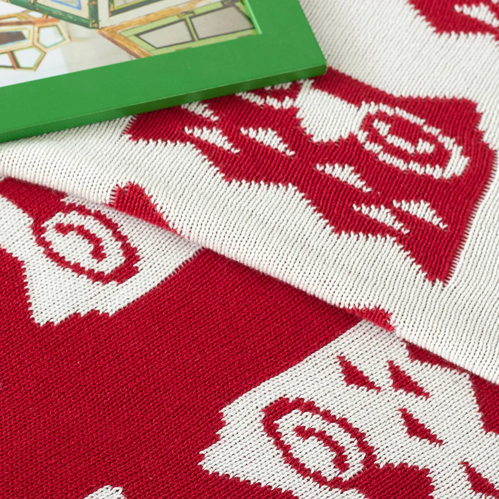 Детское Вязаное детское одеяло с рисунком совы для мальчиков розовое красное Koc