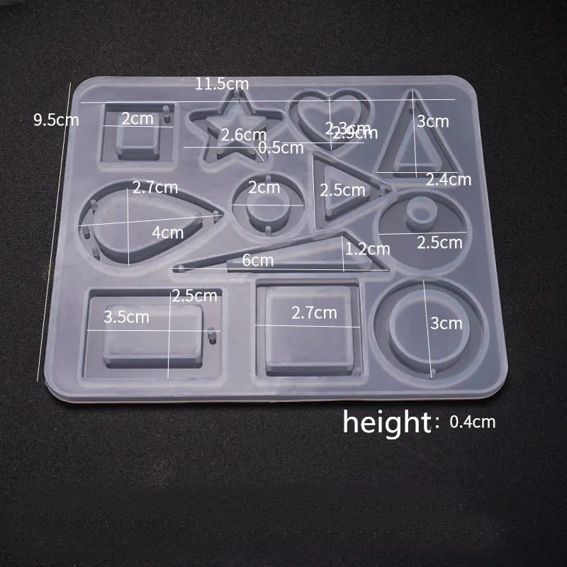 1 шт. геометрическое ожерелье кулон полупрозрачные силиконовые формы &quotсделай