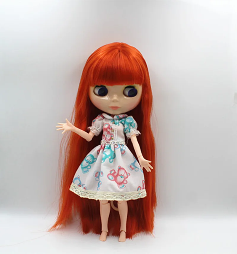 Бесплатная доставка BJD шарнир RBL-371J DIY Обнаженная кукла Blyth подарок на день рождения для девочки 4 цвета большие глаза куклы с красивыми волосами милая игрушка
