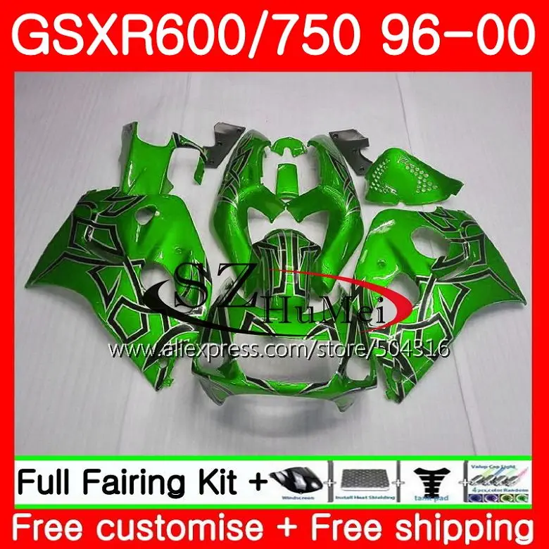 Корпус для SUZUKI GSX-R600 GSXR 600 750 SRAD 27SH20 black flames GSXR750 96 97 98 99 00 GSXR600 1996 1997 1998 1999 2000