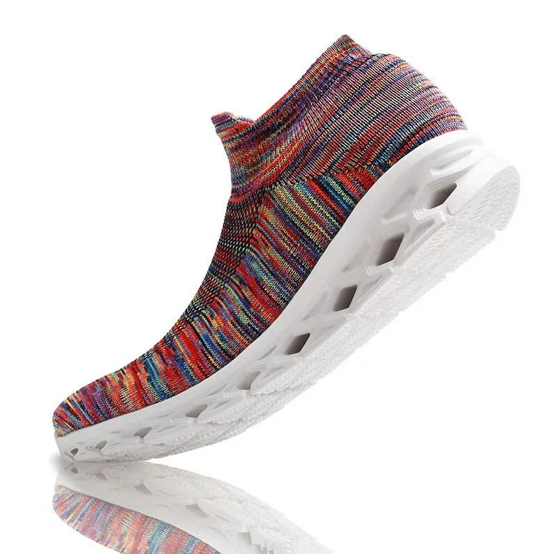 Мужские и женские кроссовки для бега носки влюбленных разноцветная спортивная