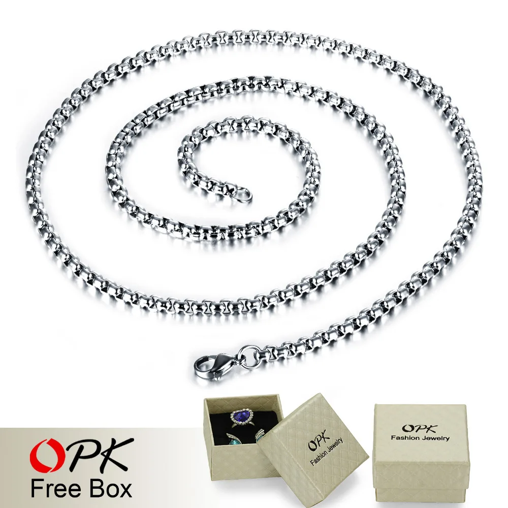 Мужская цепочка из нержавеющей стали 316L с квадратными звеньями|necklace long|necklace