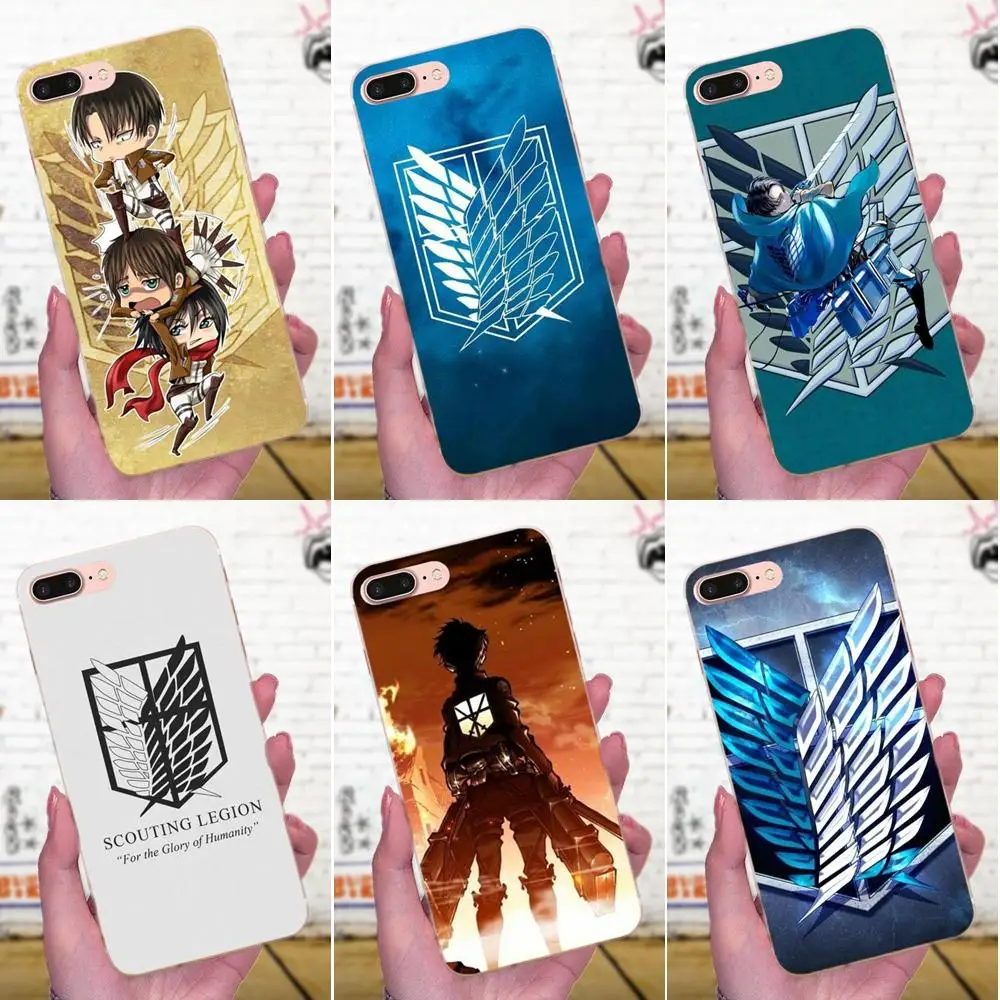 Для Apple iPhone 4 4S 5 5C 5S SE 6 6S 7 8 Plus X XS Max XR мягкий узор аниме японская атака на Титанов