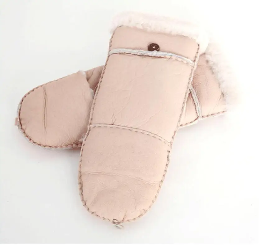 2019 зимние теплые женские перчатки из натурального козьего меха Женские варежки