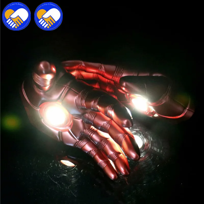 2019 фильмы Мстители Endgame войны Железный человек перчатки со светодиодами 1 пара