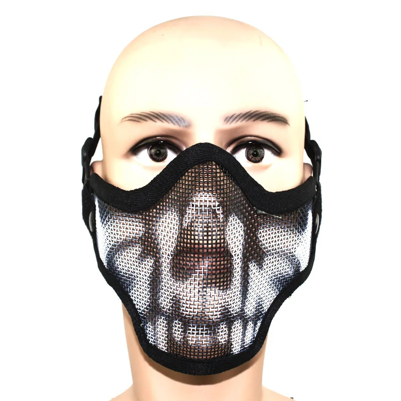 Полумаска для пейнтбола охоты стрельбы тактическая защитная маска страйкбола