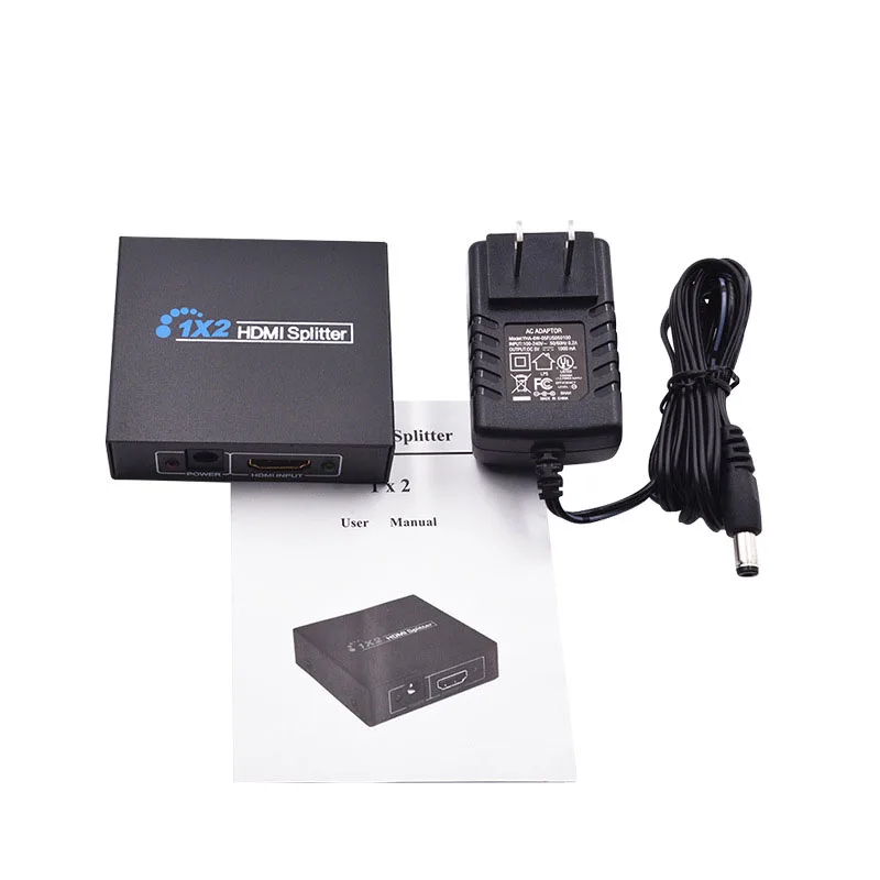 HDMI сплиттер 1In 2 Out Full HD 1080p видео переключатель для HDCP HDTV DVD PS3 с кабелем питания
