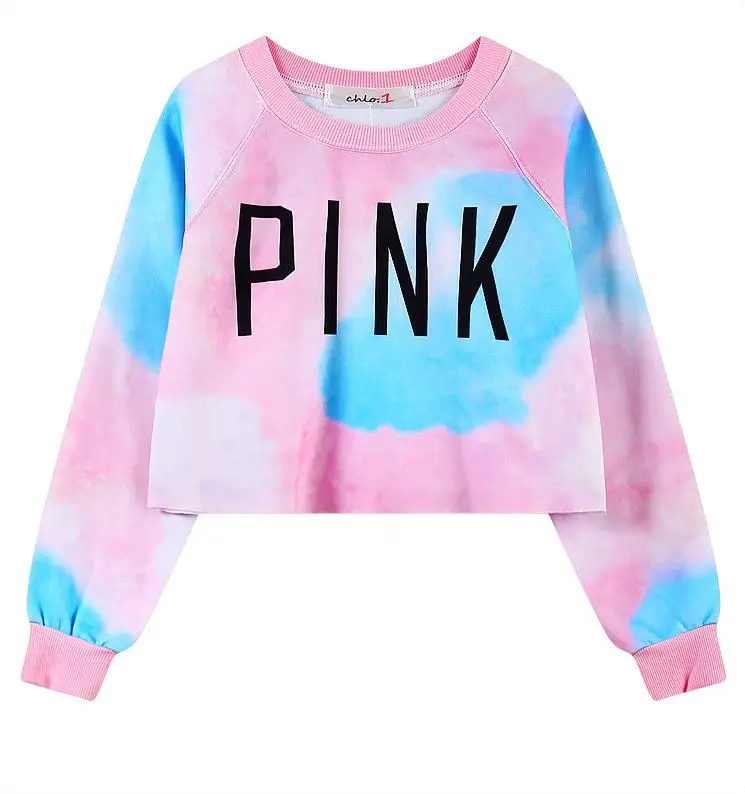 Розовый MERRY PRETTY Осень Новая мода Harajuku панк Толстовка с капюшоном с длинным рукавом укороченный Топ Тонкий Свитшот розовый спортивный костюм сексуальные танцевальные Топы - Цвет: Розовый