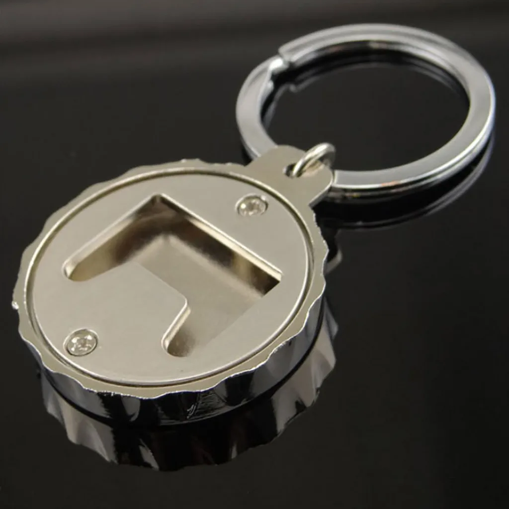 Креативная открывалка для бутылок с пивом в форме крышки портативное кольцо