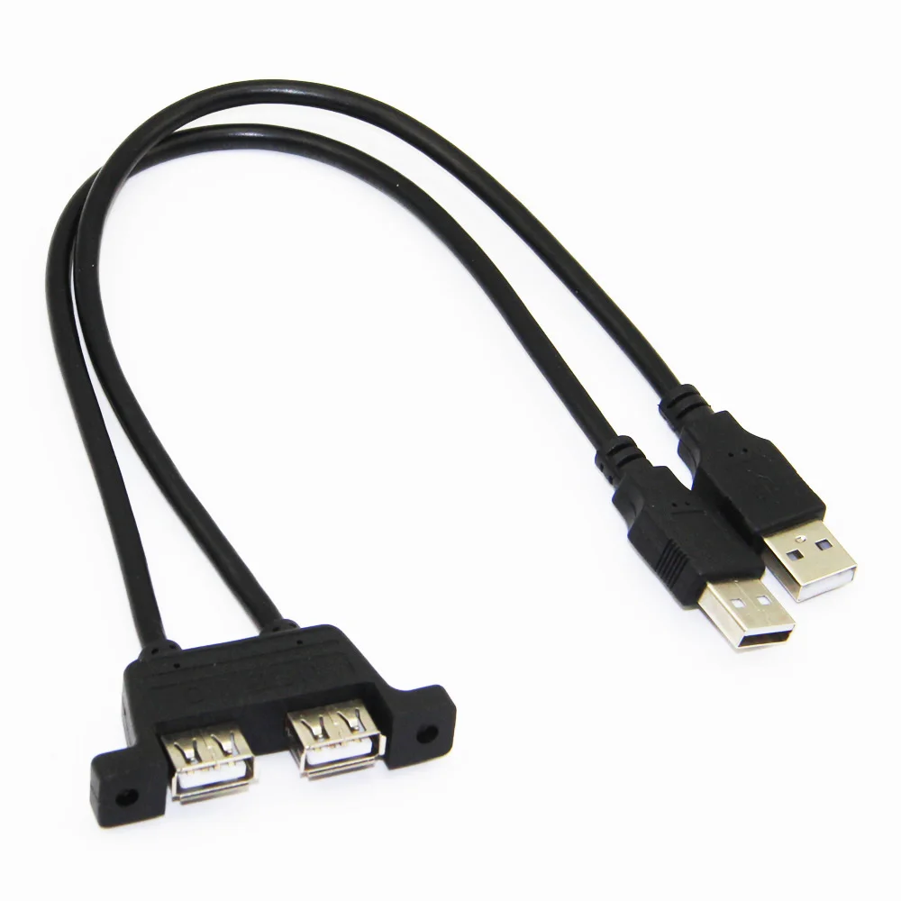 Кабель удлинитель Bochara с двумя USB 2 0 папа на два мама 30 см 50 см|usb 2.0 extension cable|usb male to