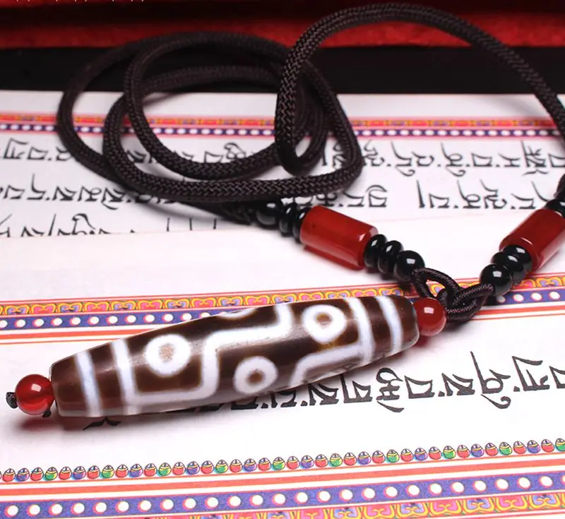 Качественные товары тибетские дзи. 9 глаз Бисер Природный халцедон кулон