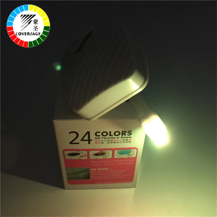 Coversage умный туалет ночник 24 цвета LED движения Авто сенсор активированный ванная