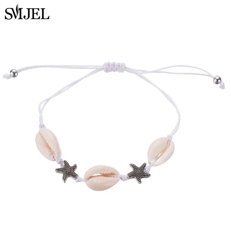 bracelet 273 Smjel, модный, черный, с цепочкой, натуральная морская раковина, колье, ожерелье, воротник, раковина, колье, ожерелье s для лета, пляжный подарочный - Окраска металла: bracelet 273