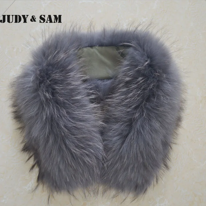 Шарф с воротником из натурального меха енота для меховой парки Wo мужчин s шаль