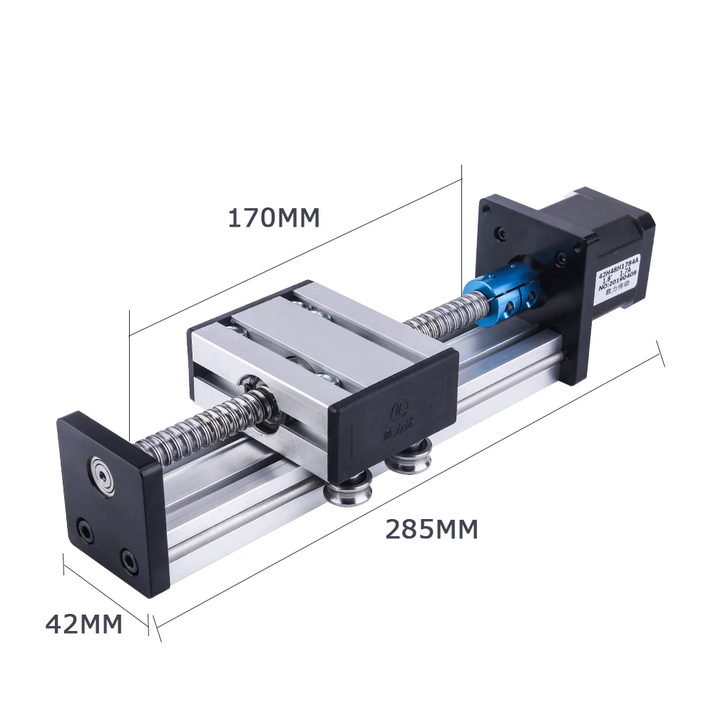 100 500mm effective stroke cnc linear guide slide stage table motion slide rail 1204 ballscrew actuator module 3d printer parts free global shipping