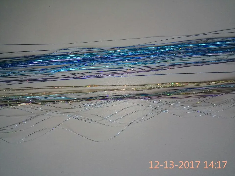 Лазерная вспышка 7color шелковое наращивание волос 7 упаковок волос украшение для волос СИНТЕТИЧЕСКОЕ Наращивание волос пиральные радужные волосы