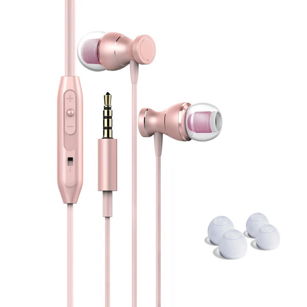 Rose Gold Спортивные наушники с басовым звуком, наушники для телефона с магнитным управлением, стереонаушники для iPhone, мобильного телефона - Цвет: Rose Gold
