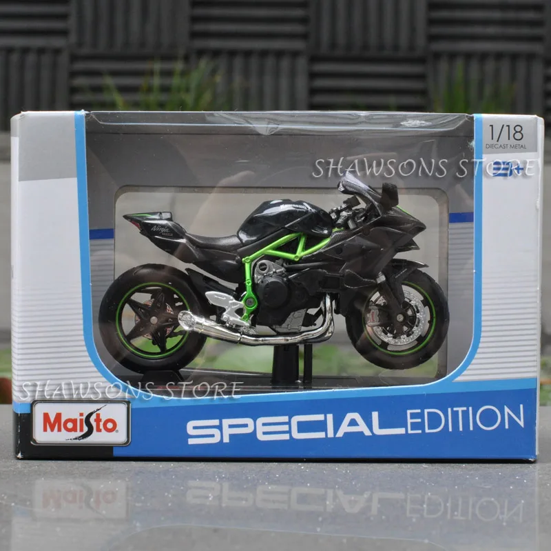 Литые игрушечные модели MAISTO 1:18 KAWASAKI NINJA H2 спортивный велосипед миниатюрный мотоцикл Реплика