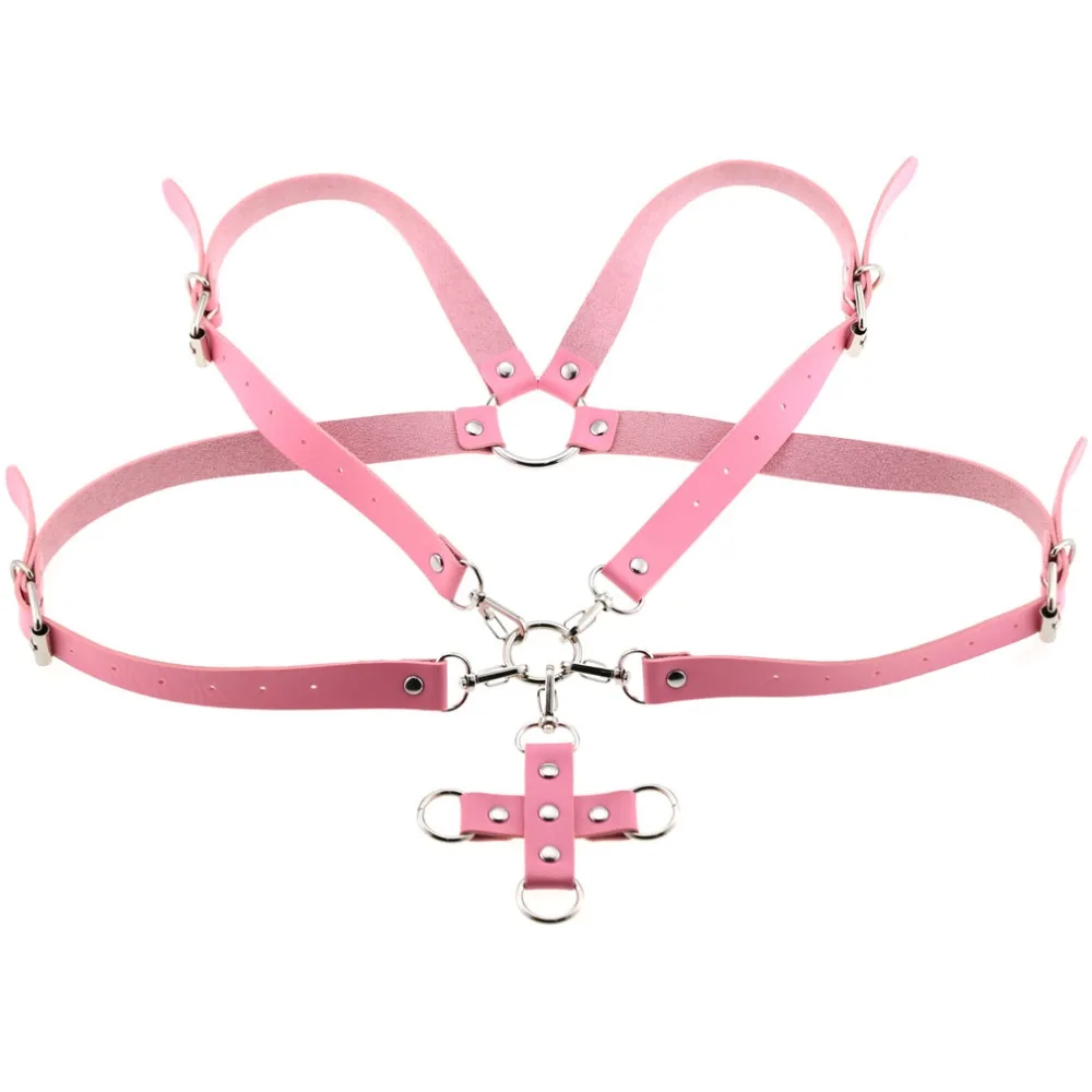 Кожаный корсет ручной работы с лямкой через шею для мужчин и женщин | Аксессуары