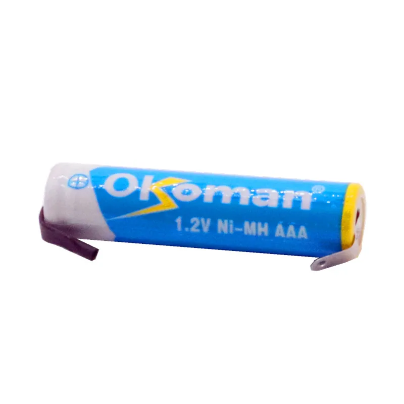 Okoman 1 2 V AAA перезаряжаемая батарея 3800 mah никель-металлогидридная ячейка с