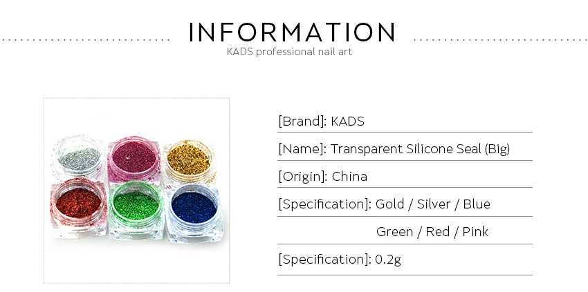 KADS, 1 шт., 0,2 г, цветной лазерный порошок, 6 цветов, хромированный маникюр, дизайн ногтей, блестящий порошок, инструмент для украшения, пигмент, блестки, сделай сам