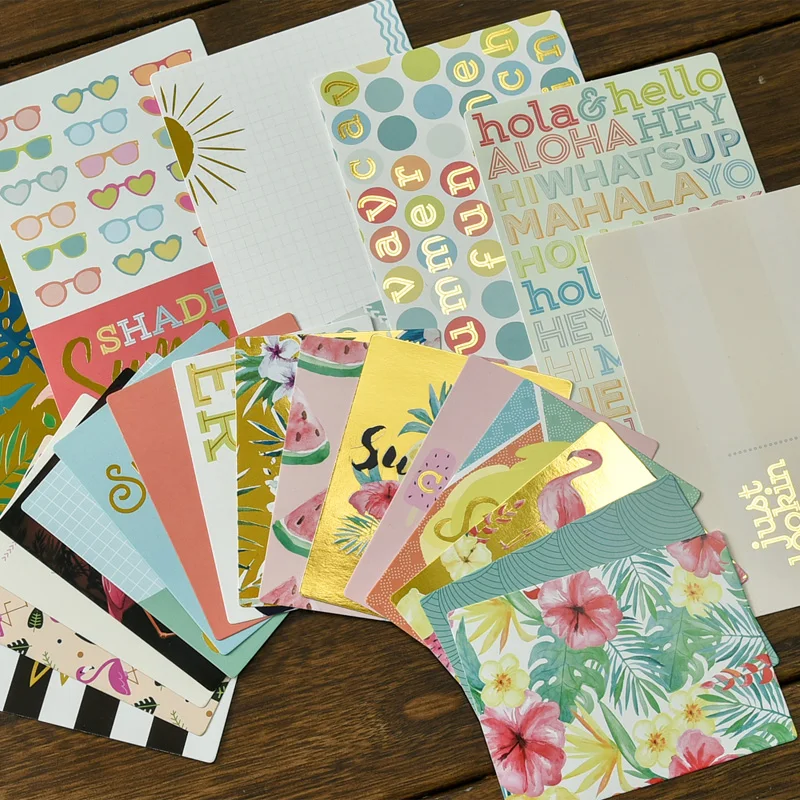 KSCRAFT 20 шт. летние картонные высечки для скрапбукинга проектов сделай